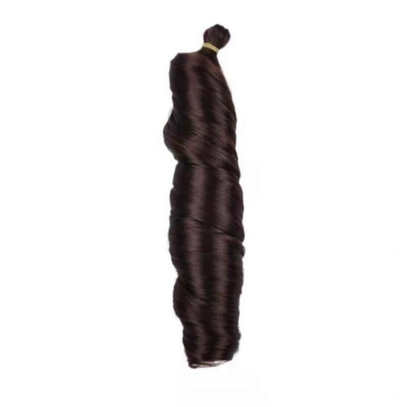 Zhuge Loose Wave Spiral Curl Crochet Hair Curl Braiding Hair 24Inchs 6Packs Synthetic Braids Pre Stretched Braiding Hair,Black Brown