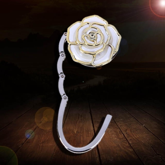 Bolsa de mesa plegable económica colgador de gancho decoración de diamantes de imitación de cristal rosa Hugtrwg Para estrenar