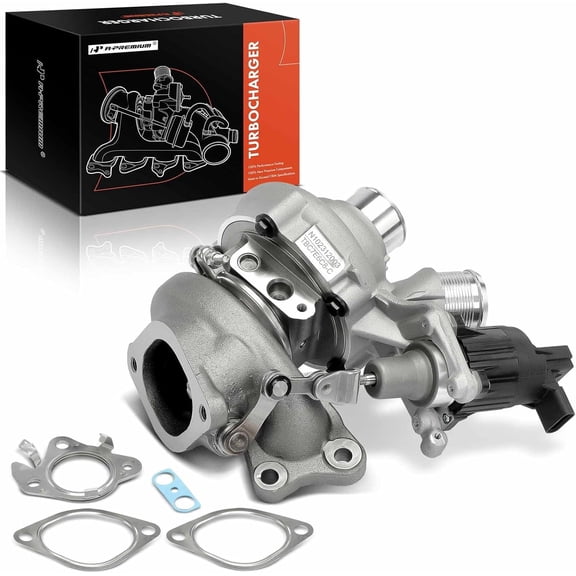 A-Premium K03 Left Side Complete Turbocharger Turbo Kit with Gasket & Wastegate Actuator Compatible with Ford & Lincoln Models - F-150 F150 2018-2020 Expedition 2018-2019 Navigator 2018-2019 3.5L