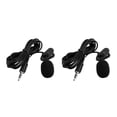 thumbnail image 3 of heritaly 3.5mm Wired Lapel Microphone Stage Performance Interview Sound Recording Clip-on Anti-interference Mic with Wind Shield Black 2Set, 3 of 6