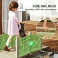 thumbnail image 3 of Outsunny 5 ft. Garden Bridge with Safety Rails, Wooden Outdoor Bridge for Backyard Ponds, Creeks, Streams, Nature Wood, 3 of 9