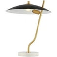 thumbnail image 4 of SAFAVIEH Studio 16 in. Modern Brass Gold Metal Table Lamp with Black Shade, 4 of 5