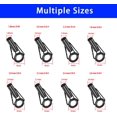 thumbnail image 2 of shiyou-Rod Tip Repair Kit Fishing Rod Tips Replacement Kit Stainless Steel Ceramic Guides Ring, Black Wear Resistant Guide Replacement Small Kit (8 Pcs), 2 of 4
