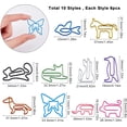 thumbnail image 2 of 60PCS Paper Clips Assorted Colors Animal Shaped Paperclip Fun Paper Clips Coated Bookmark Clips Office Supplies for Women Coworkers, 2 of 5