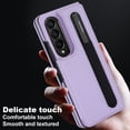 thumbnail image 3 of Allytech Galaxy Z Fold 3 Case Wallet, Premium PU Leather Business Type S Pen Holder Cards Holder Shockproof Stand Feature Cards Pocket Wallet Case Cover for Samsung Galaxy Z Fold 3 -Purple, 3 of 9