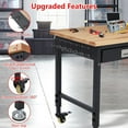 thumbnail image 3 of WhizMax 48" Adjustable Height Workbench 2000 LBS Workstation With 9.8FT Cable & Drawer & 4 Rolling Casters for Workshop Garage, 3 of 7