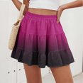 thumbnail image 7 of Plus Size Spring Women's Casual Elegant Solid Color A-Line Short Skirt Ladies Ruffled Hem Elastic Waistband A-Line Skirts Women's clothing, 7 of 7