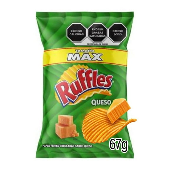 Papas fritas Ruffles sabor queso 67 g