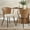 Brown, variant on Sailvan Set of 4 Dining Chairs, Upholstered Rattan Kitchen & Dining Room Chairs with Rattan Backrest & Boucle Cushion, Farmhouse Dining Room Chair with Metal Leg,Brown