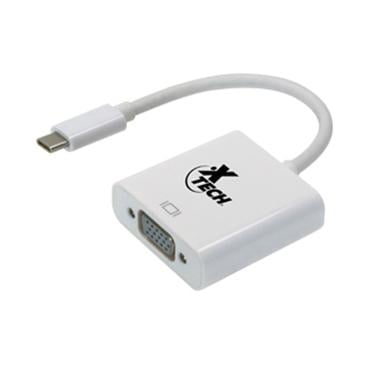 Xtech - Adapter VGA Female to USB-C Male White Nickel Plated