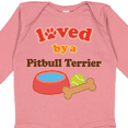 thumbnail image 4 of Inktastic Pitbull Terrier Loved by a (Dog Breed) Boys or Girls Long Sleeve Baby Bodysuit, 4 of 5