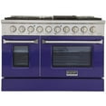 thumbnail image 2 of Kucht Professional 48" Stainless Steel Natural Gas Range in Silver/Blue, 2 of 19