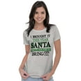thumbnail image 4 of Christmas Bring It This Year Santa Womens Slim Fit Graphic Tee Brisco Brands S, 4 of 5