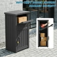 thumbnail image 3 of Bifanuo Outdoor Deck Box with Lockable Secure, Waterproof & Anti-Theft Parcel Storage Box for Porch, House, Curbside, Durable Resin Storage Box for Outside Deliveries,Black, 3 of 8