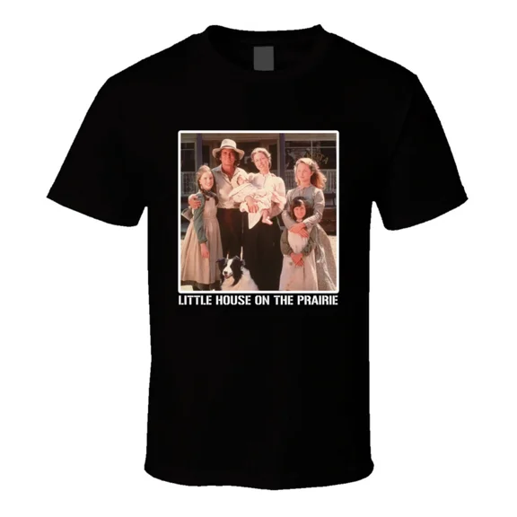 VINTAGE Little House On The Prairie Cast Photo Retro Tv Show T Shirt