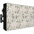thumbnail image 2 of Outdoor TV Cover 52x30x4.5in, Farm Wildflower Herb Butterfly Weatherproof TV Screen Protector with Zipper, Abstract Floral Leaves Outside Television Cover Fits Up to 52-55", 2 of 9