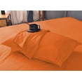 thumbnail image 3 of Mutlu Home Goods Rayon Made From Bamboo Sheets Set, Twin Orange Sheets -Deep Pockets-Available in Queen,King,Full,California King,Twin,Twin XL-Wrinkle Free-Ultrasoft-3 Pieces, Twin, Orange, 3 of 5
