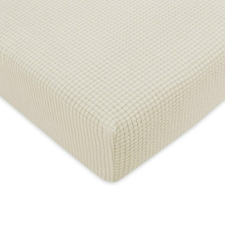 Slim Furniture Subrtex Spandex Elastic Couch Cushion Cover Stretch Chair Loveseat Slipcover Furniture Protector Slip Covers for Settee Sofa Seat Cushion in Home Living Room (Chair Cushion, Ivory) ()