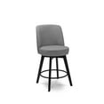 thumbnail image 2 of MINCETA Counter Stools,26" 360 Free Swivel High Back Full Back Upholstered Nail Head Counter Height Bar Stools,1 Piece,Performance Fabric in Gray, 2 of 10