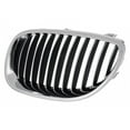 thumbnail image 3 of For BMW 528i/535i 2008 2009 2010 Grille Driver Side | Inner | Front Edge | Chrome Frame & Chrome/Black Inner | Replacement For BM1200140 | 51137065701, 615343299334, 3 of 5