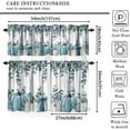 thumbnail image 5 of Fall Thanksgiving Kitchen Curtains Valances Set, Watercolor Autumn Blue Pumpkins Leaves Decor Kitchen Window Curtains Tier and Valance Curtain Set for Bedroom Living Room 54x18 & 27x36x2, 3 Panel, 5 of 5