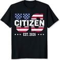 thumbnail image 2 of 100% Cotton Us Citizen Est 2026 Stars T-Shirt, 2 of 5