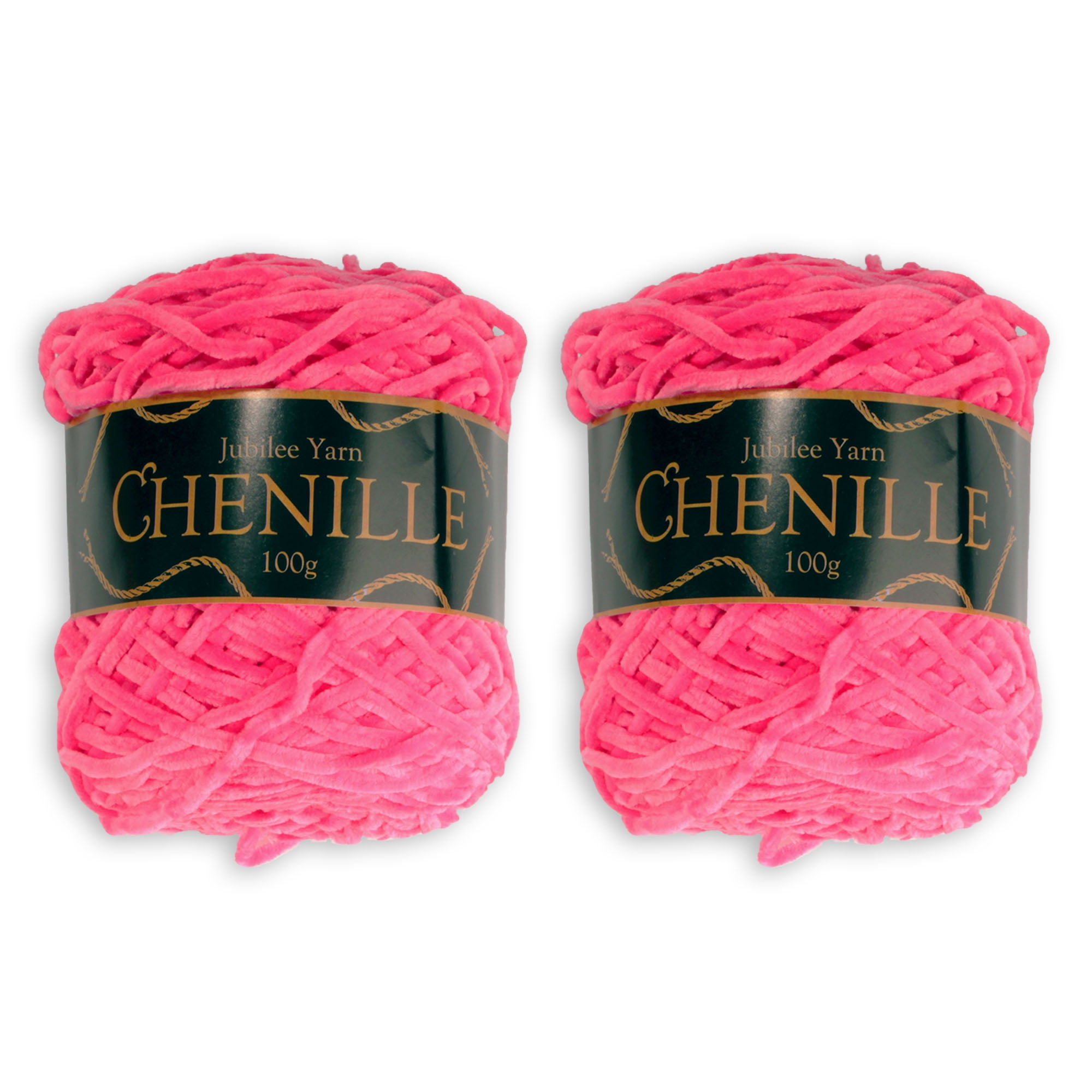 JubileeYarn Chenille Yarn Worsted Weight 100g/cake Bubblegum 2