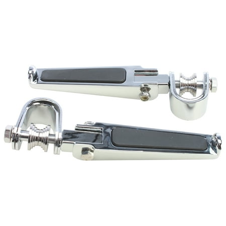 Highway Clamp - Emgo 50-85408 Designer Highway Footpeg Set with Clamp Set - Black Rubber