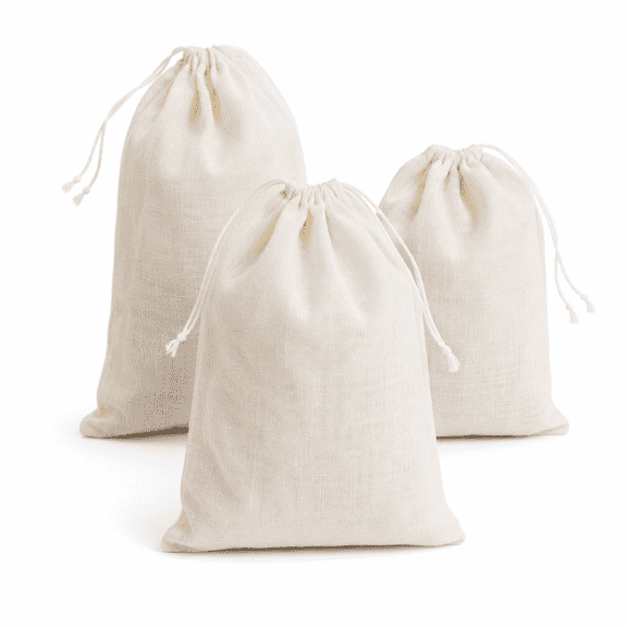3PCS Spice Bags for Cooking Soup,Herb Seasoning Bags,Reusable Empty Tea Brew Filter Sachet Bags,Gravy Cheesecloth Drawstring Bags,Natural Cotton Cloth (7.87 x 9.84 Inch)
