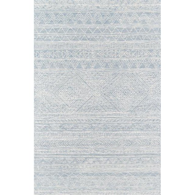 Momeni MALLOMRC-1LBL3656 3 ft. 6 in. x 5 ft. 6 in. Mallorca-1 Hand Hooked Rectangle Area Rug - Light Blue