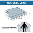 thumbnail image 3 of Super Stretch Individual Seat Cushion Covers Sofa Covers Couch Cushion Covers Slipcover Sets Thick Jacquard Textured Twill Fabric (1 Piece Chair Cushion Cover）, 3 of 8