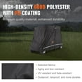 thumbnail image 3 of 2+2 Passenger Golf Cart Cover 600D Polyester Waterproof Sunproof Dustproof Full Cover with Three Zipper Doors Black, 3 of 6
