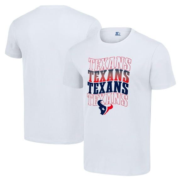 Men's Starter White Houston Texans Four Name T-Shirt