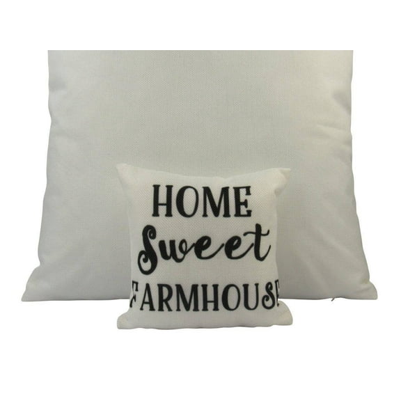 MINI: Home Sweet Farmhouse | Cover and Insert | 8 x 8 | Home Decor | Primitive Decor | Farmhouse | Tiny House Decor | Lumbar Pillow