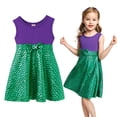 thumbnail image 5 of Disney-disfraz de la Sirenita Ariel para niña, vestido de princesa para vacaciones de verano, manga voladora, Vestidos de cumpleaños elegantes, 2024, 5 of 5