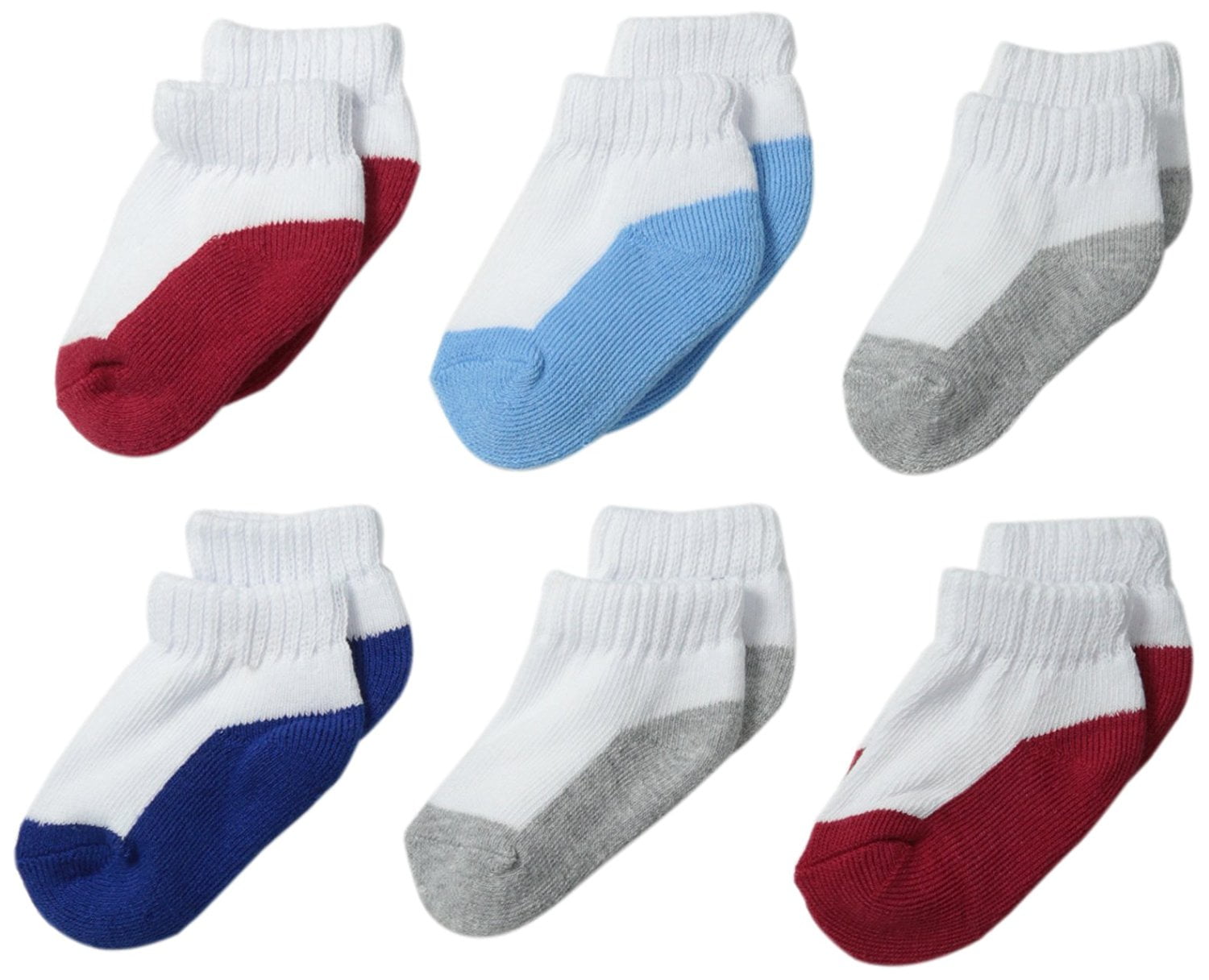 Value Pack Baby Boys Low Cut Socks 6 Pairs