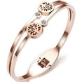 thumbnail image 2 of Stainless Steel Rose Gold Tree of Life Bangle Bracelet, 2 of 5
