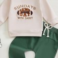 thumbnail image 3 of Xudanell Boy Clothes Winter Baby Boy Outfits Letter Embroidered Long Sleeve Sweatshirt Solid Color Sweatpants Warm Set, 3 of 4
