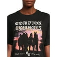 thumbnail image 5 of Compton Cowboys Sunset Women's Juniors Graphic Tee with Short Sleeves, Sizes XS-XXXL, 5 of 5