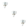 thumbnail image 3 of Guardoinrt Animal Head Coat Hook Resin Elephant Head For Unique Decorative Touch Good White gold (elephant 3Set, 3 of 6
