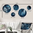thumbnail image 4 of Designart "Retro Wildflowers In Shades Of Blue IX" Floral Metal Wall Art Set of 5 Piece, 4 of 5
