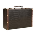 thumbnail image 1 of Caja de madera retro europea, maleta decorativa, vintage, elegante almacenamiento de madera Negro, 1 of 6