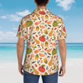thumbnail image 4 of Susaid Fall Pumpkin Print Hawaiian Shirts for Men Women,Hawaiian Summer Short-Sleeve Casual Relaxed-Fit Button-Down,XX-Large, 4 of 7