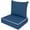 Navy Blue+white Side-24''Lx24''Wx6''H-1pc, variant on Outdoor Deep Seat Cushion Set, Fade Resistant Patio Chair Cushions, 24x24x6 Inch Patio Sofa Furniture Pad with Removable Cushion Covers (Navy Blue+White Side, 24''Lx24''Wx6''H-1pcs Set)