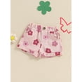 thumbnail image 6 of Suealasg Kids Baby Girls Summer Shorts 6M 1T 2T 3T 4T Toddler Girls Elastic Waist Strawberry Floral Print Casual Short Pants, 6 of 7