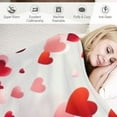 thumbnail image 3 of Creowell Hearts Love Romanticism Print Throw Blanket for Bed Couch Car, Flannel Material, All Seasons, Kids and Adults 40x50in, 3 of 6