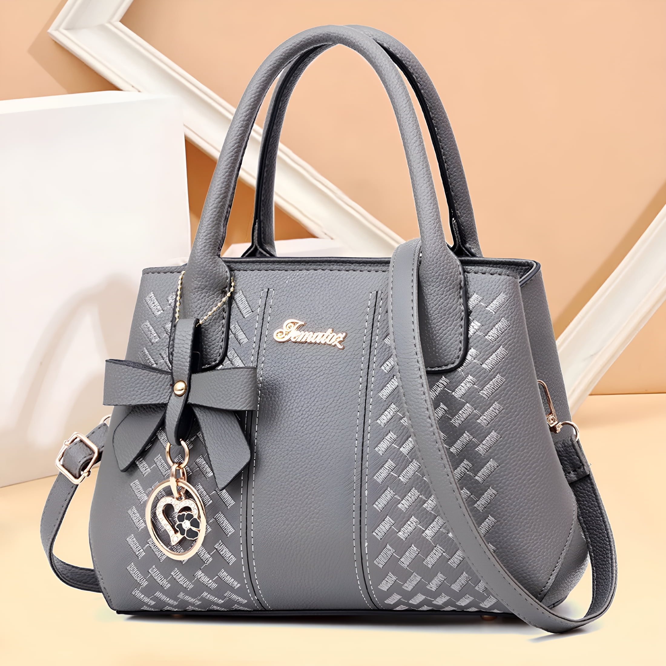 GASTROPOD Classic European and American Fashion Middle Aged Mother Handbag Genuine Leather Purses Handbags for Women Vintage Handmade Real Leather Shoulder Bag Crossbody Satchel Purse with Strap