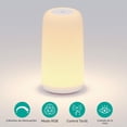thumbnail image 3 of Lámpara táctil de mesita de noche, [diseño elegante y modo RGB] Lámpara pequeña regulable de 3 vías para dormitorio, lámpara LED con luces blancas cálidas, lámpara inteligente multicolor de, 3 of 14