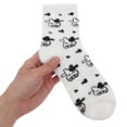 thumbnail image 3 of IBASETOY 1Pack Cute Cow Fuzzy Socks Women in Silver for Outdoor Adventure, 3 of 6