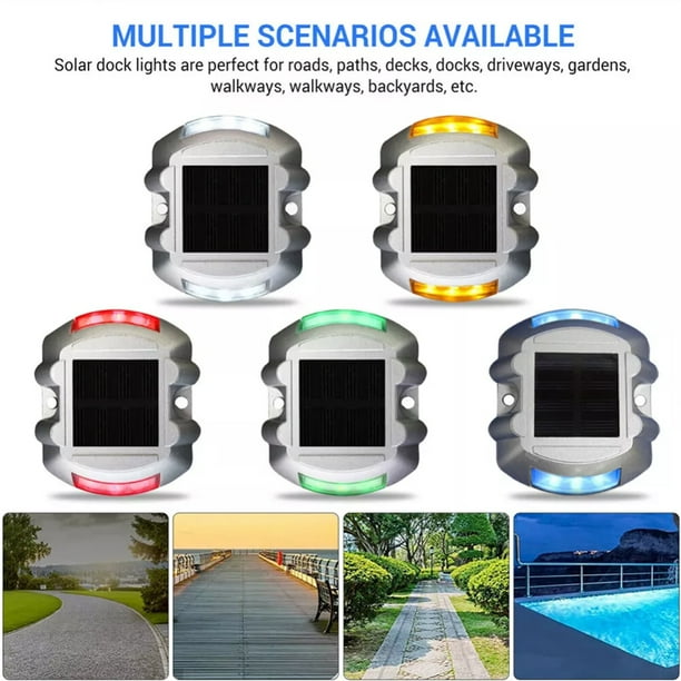 Luz LED solar Bewildely para camino de entrada impermeable color rojo 1 pieza